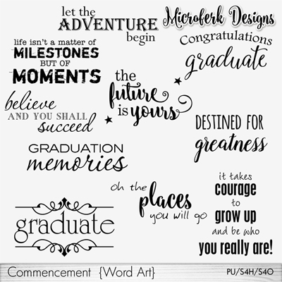 Commencement Word Art