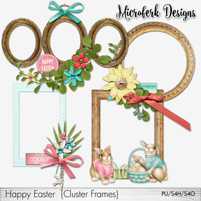 Happy Easter Clustered Frames