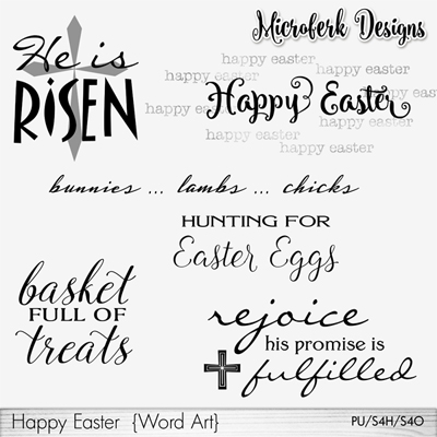 Happy Easter Word Art