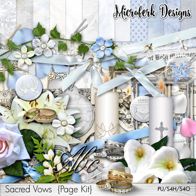 Sacred Vows Page Kit