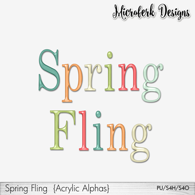 Spring Fling Acrylic Alphas